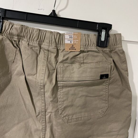 prAna Mojave Shorts Mens Extra Small Sandbar Belted Elastic Waist‎ Cliffside 5" - Picture 5 of 5